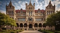 reading vintage library building