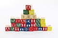 Reading writing wood blocks arithmetic 123 learn spelling