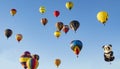 Readington, New Jersey/USA - 7/30/2017: [Festival of Ballooning; Hot Air Balloons in the Sky] Royalty Free Stock Photo
