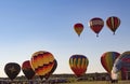 Readington, New Jersey/USA - 7/30/2017: [Festival of Ballooning; Hot Air Balloons Start Rising Into the Sky]