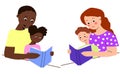 Education for children. Reading concept. Children`s reading.