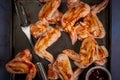 Ready for barbecue chicken wings Royalty Free Stock Photo