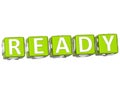 Ready Cube text Royalty Free Stock Photo