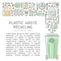 Ready layout of plastic trash recycling info poster