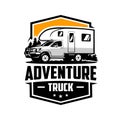 Adventure truck ready made logo Royalty Free Stock Photo