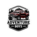 Adventure truck ready made logo Royalty Free Stock Photo