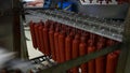 ready-made sausage at manufactory