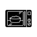 Ready meal black glyph icon