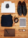 Ready for the modern business world. High angle shot of items laid out for a businessperson. Royalty Free Stock Photo