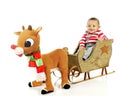 Ready for My Rudolph Ride Royalty Free Stock Photo