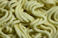 Ready noodles in 3 minutes. A photo was taken in the kitchen, curled and in a plate