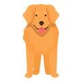 Ready for play dog icon cartoon vector. Golden retriever Royalty Free Stock Photo