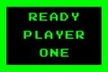 Ready Player One black & green vintage game screen