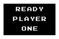 Ready Player One black & white vintage game screen Royalty Free Stock Photo