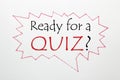 Ready For a Quiz Royalty Free Stock Photo