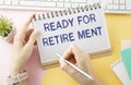 Ready for retire ment text Royalty Free Stock Photo