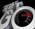 Ready Set Go Speedometer Starting Race Competition Royalty Free Stock Photo