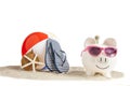 Ready, Set, Save for Fun Beach Vacation Royalty Free Stock Photo