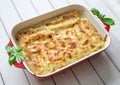Ready Spinach and cheese cannelloni Royalty Free Stock Photo