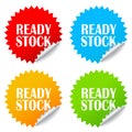 Ready stock vector sticker Royalty Free Stock Photo