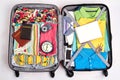 Ready suitcase for travelling. Royalty Free Stock Photo