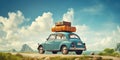 Ready for summer vacation, travel background Royalty Free Stock Photo