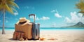 Ready for summer vacation, travel background Royalty Free Stock Photo