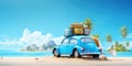 Ready for summer vacation, travel background Royalty Free Stock Photo