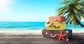 Ready for summer vacation, travel background Royalty Free Stock Photo