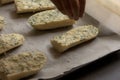 Ready to Bake Garlic Bread CloseUp Royalty Free Stock Photo