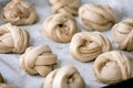 Swedish cardamom buns Kanelbulle Royalty Free Stock Photo