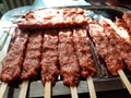 Traditional turkish adana kebab ready to cook Royalty Free Stock Photo