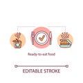 Ready to eat food concept icon Royalty Free Stock Photo