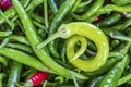 Ready to eat green peppers Royalty Free Stock Photo