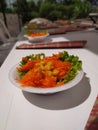 Ready to eat the salad in QuindÃÂ­o Colombia Royalty Free Stock Photo