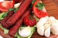 Ready to eat thick sausages Royalty Free Stock Photo