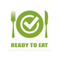 Ready to eat vector icon Royalty Free Stock Photo