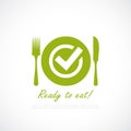 Ready to eat vector pictogram