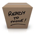 Ready to Move Cardboard Box Moving Relocation Royalty Free Stock Photo