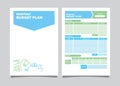 Ready to print A4 Size Budget planner template design