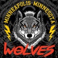 Sport team t-shirt graphic design wolves clipart warrior illustration fashion art wallpaper print