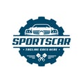 Sports Car Logo template or icon Royalty Free Stock Photo
