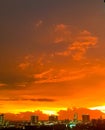Red Sunset at BSD City 1 Royalty Free Stock Photo