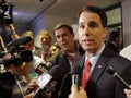 REAGAN PRESIDENTIAL LIBRARY, SIMI VALLEY, LA, CA - SEPTEMBER 16, 2015 Gov. Scott Walker interviewed during the presidential debate