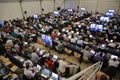 REAGAN PRESIDENTIAL LIBRARY, SIMI VALLEY, LA, CA - SEPTEMBER 16, 2015, Media filing room during the Republican presidential debate