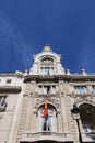 Real Academia de Bellas Artes de San Fernando under the sunlight and a blue sky in Madrid, Spain