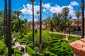 May 2019 Real Alcazar Gardens in Seville Andalucia Spain Royalty Free Stock Photo