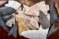 Real American Indian Arrowhead. Royalty Free Stock Photo