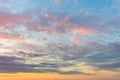 Real background of majestic sunrise sky Royalty Free Stock Photo