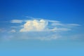 Real clear day sky - real blue sky during daytime with white light clouds Freedom and peace Royalty Free Stock Photo